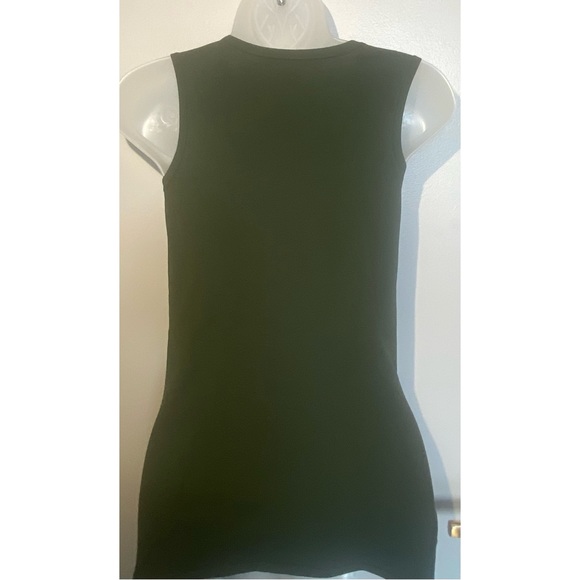 Autumn Cashmere tank Greene size XS asymmetrical front textured jersey - Picture 3 of 4